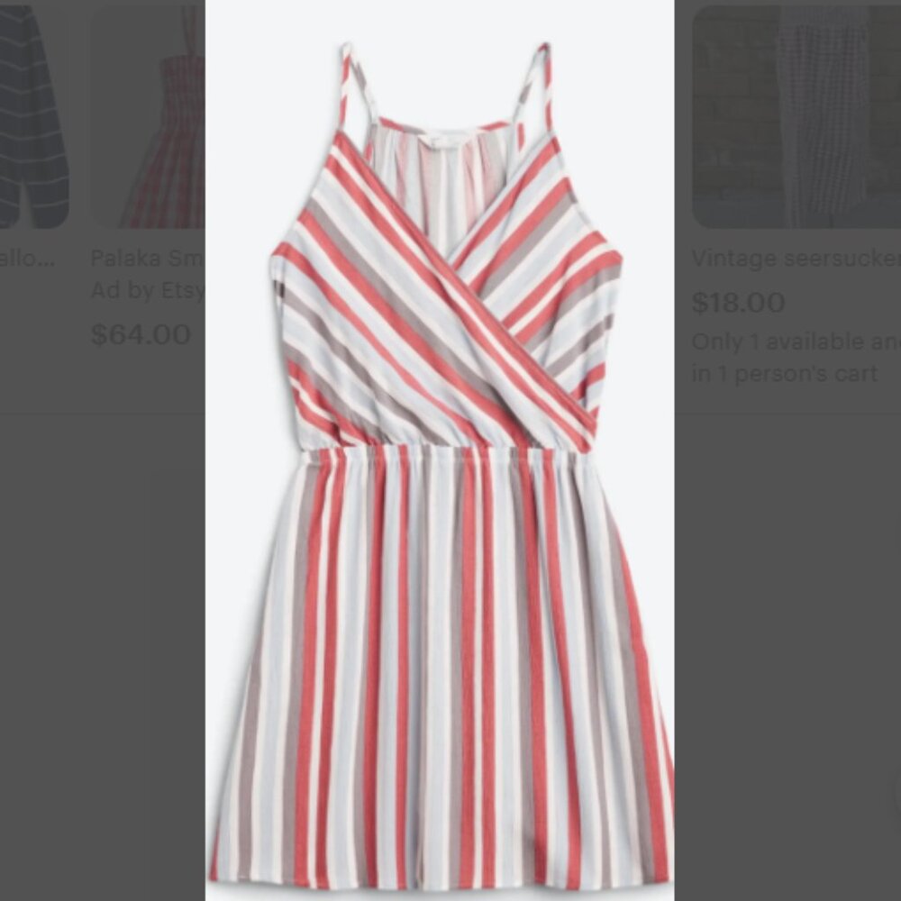 Market & Spruce Liliana Surplice Striped Dress
